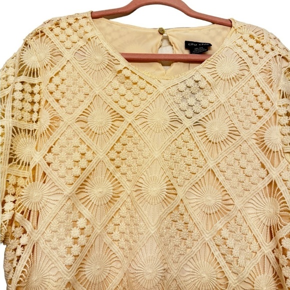 City Chic Crochet Vibes Mini Dress 24 W - Picture 11 of 13